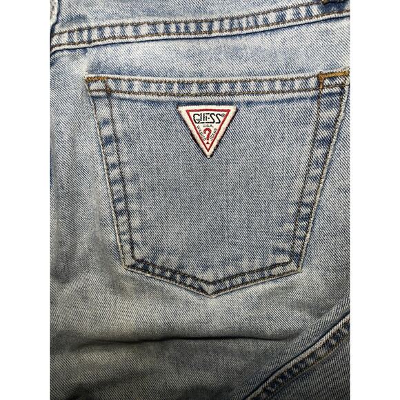 Guess Vintage 90s Womens Jeans 26" High Rise Mom Light Wash Y2K Made in USA - Picture 4 of 9